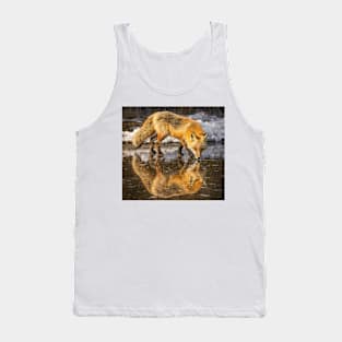 Red Fox in Water Tank Top